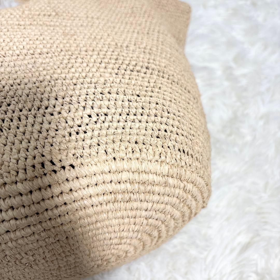 ☆美品☆HEIDI  ハイディクライン カゴバッグ ラフィア フリンジ