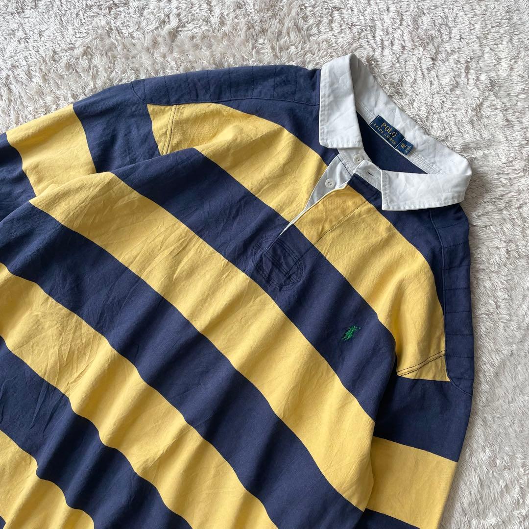 ラルフローレン ラガーシャツ ポロシャツ 長袖 4XLT ボーダー