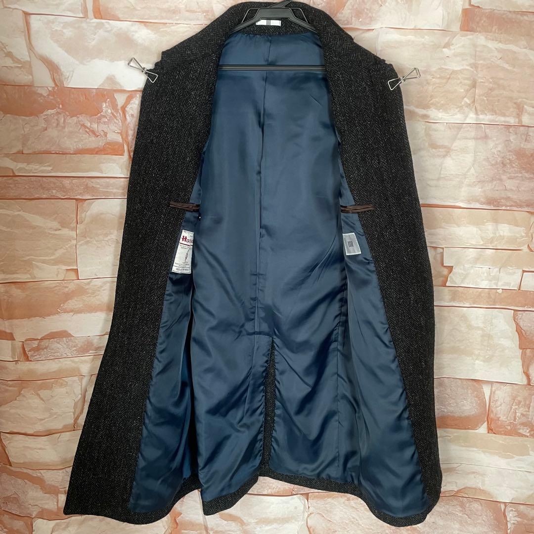 ⭐︎美品　スーツセレクト　Harris Tweed ダッフルコート グレー　M