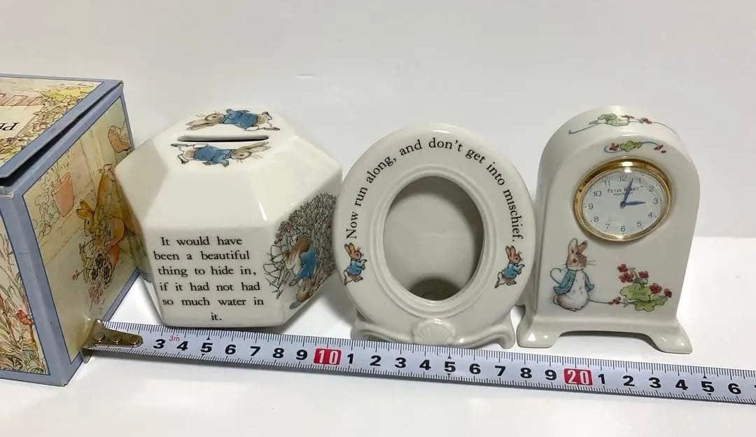 ウェッジウッドピーターラビット 貯金箱 写真立て 置時計 旧刻印 イギリス製