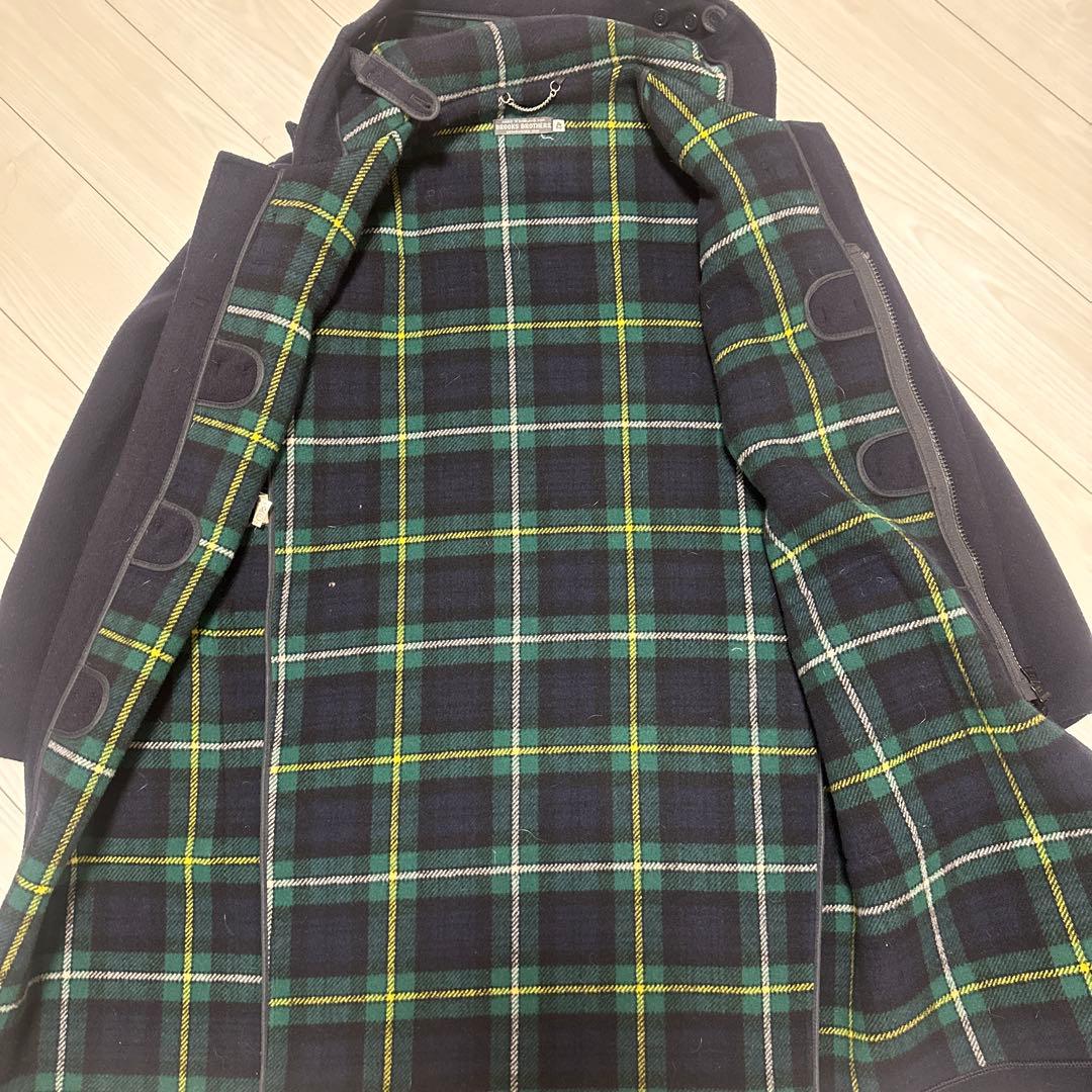 ブルックスブラザーズ ネイビー ダッフルコート フード付き