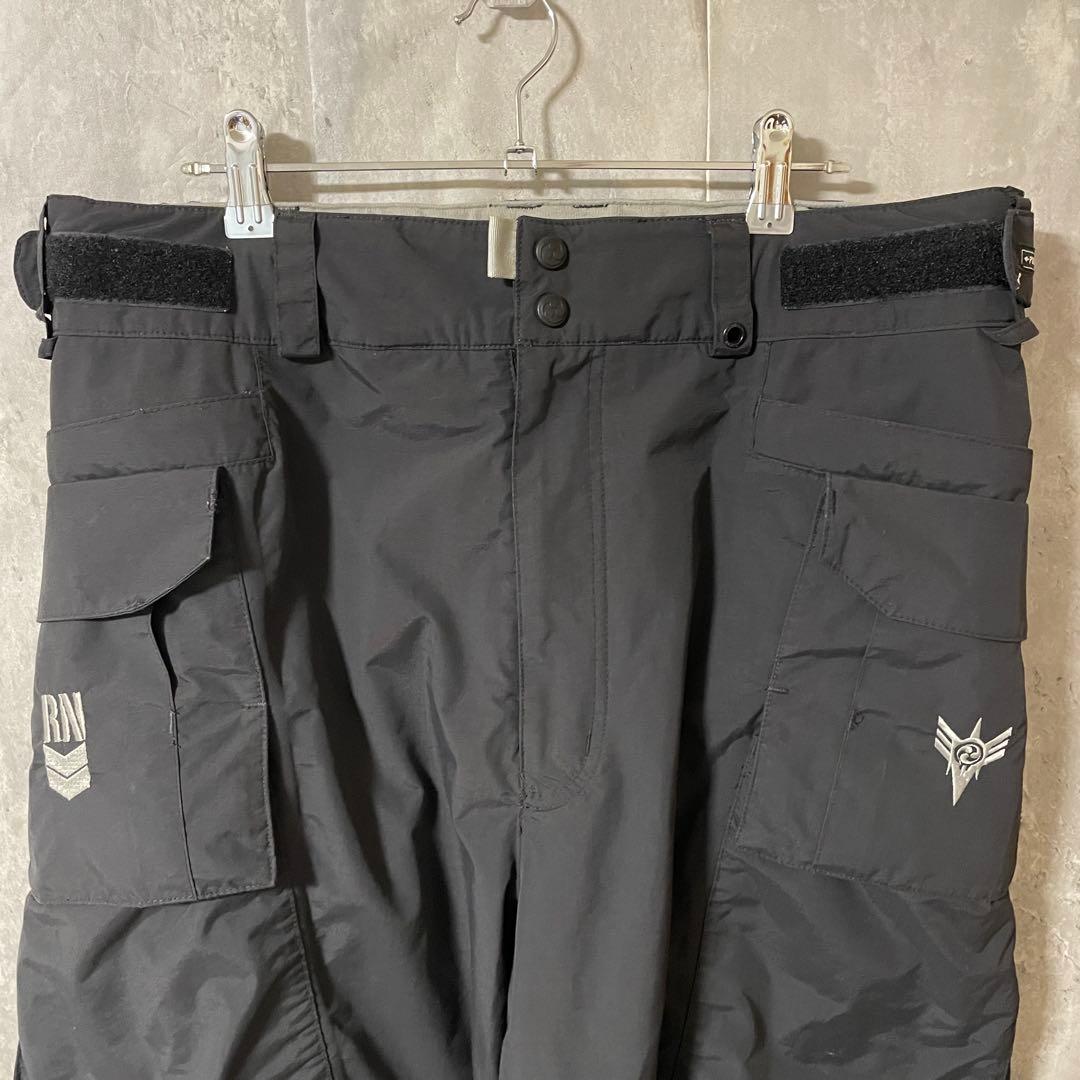 burtonバートンスキーパンツスノーボードウェアズボン下黒ブラック刺繍ロゴ希少