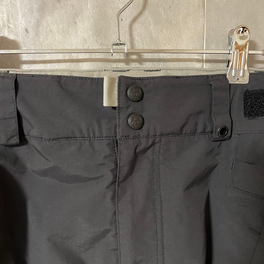 burtonバートンスキーパンツスノーボードウェアズボン下黒ブラック刺繍ロゴ希少