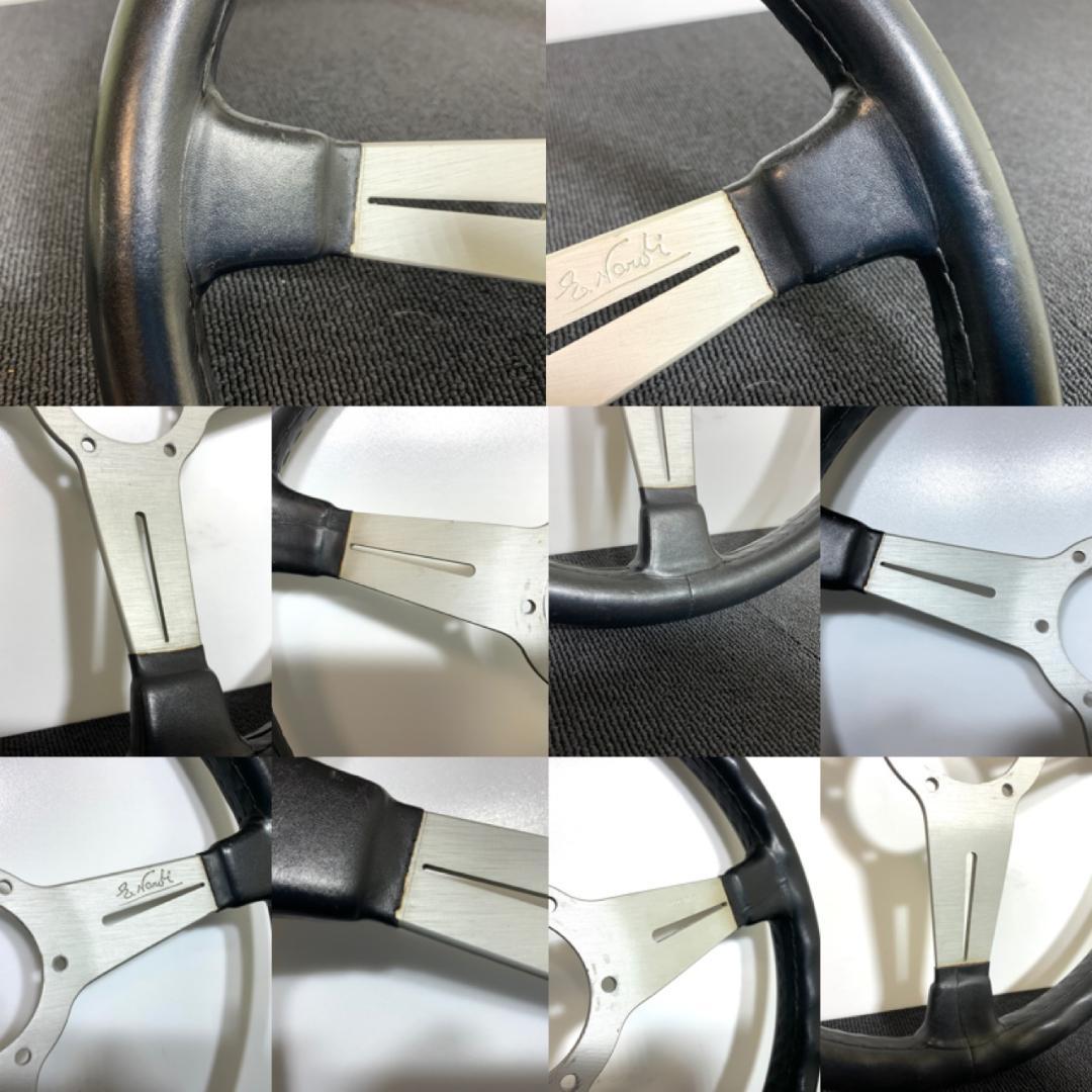 ナルディ クラシック 36パイ シルバースポーク レザー ホーンボタン付