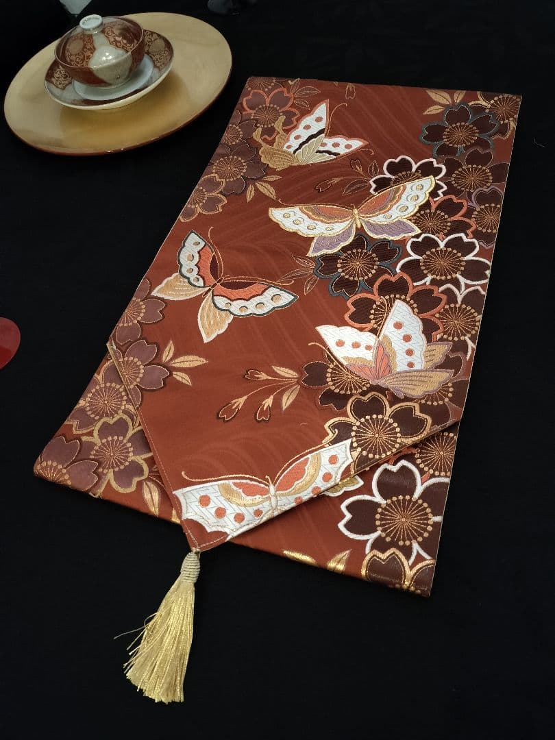 A934高級‼️全通帯‼️ひな祭り‼️蝶、桜‼️2m14cm