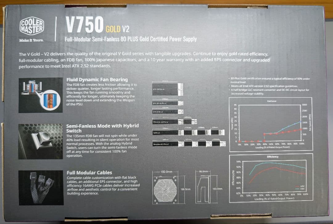 電源ユニット Cooler Master V750 GOLD V2