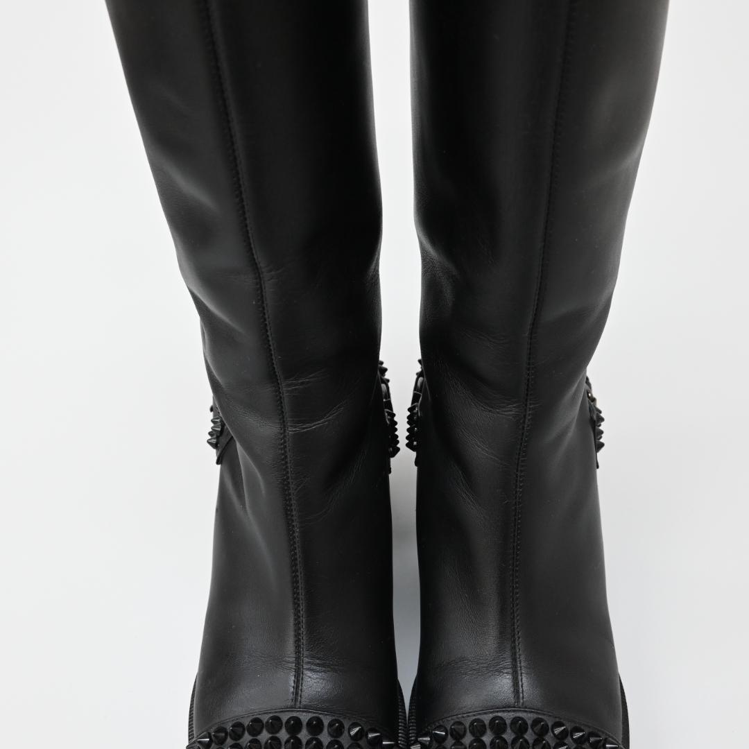 ■ □ 47365★冬 クリスチャンルブタン ロングブーツ スパイク スタッズ