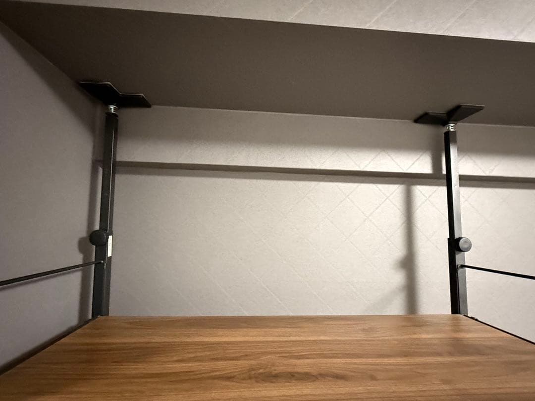 ニトリ　突っ張り壁面収納 Nポルダディープ(ミドルブラウン)