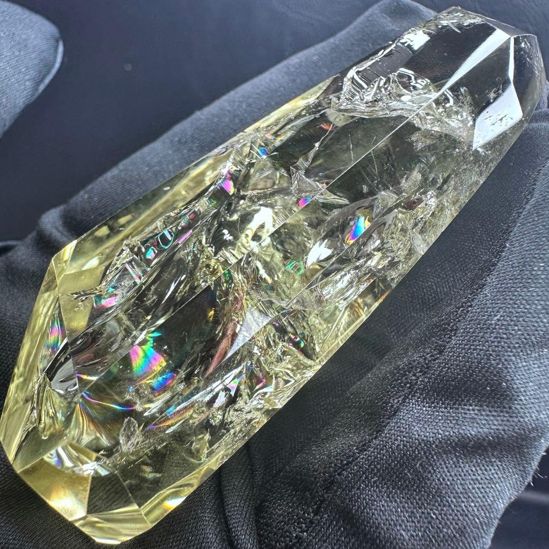 絶品❗️虹入り水晶 ✴︎アイリスクォーツ シトリン フリーフォーム 天然石A1080