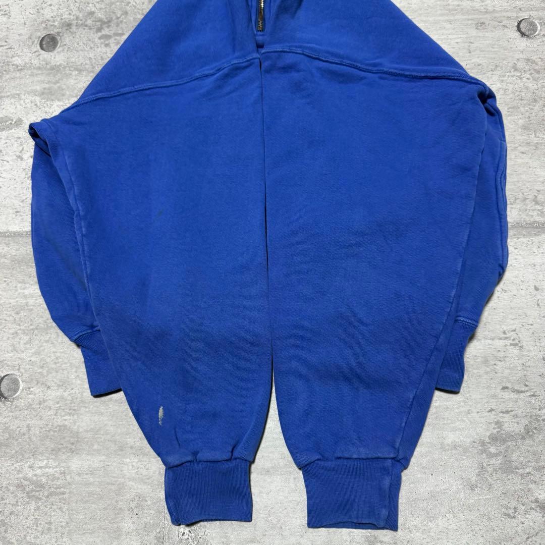 80s USA製 LLBean Russell ハーフジップスウェット ブルー