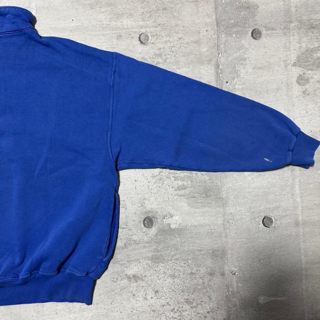 80s USA製 LLBean Russell ハーフジップスウェット ブルー