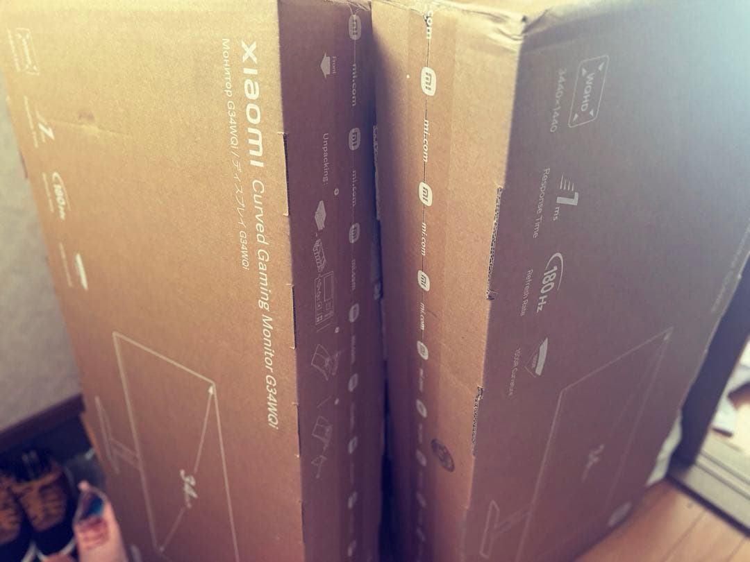 送料込み！34インチ UWQHD 曲面ゲーミングモニター