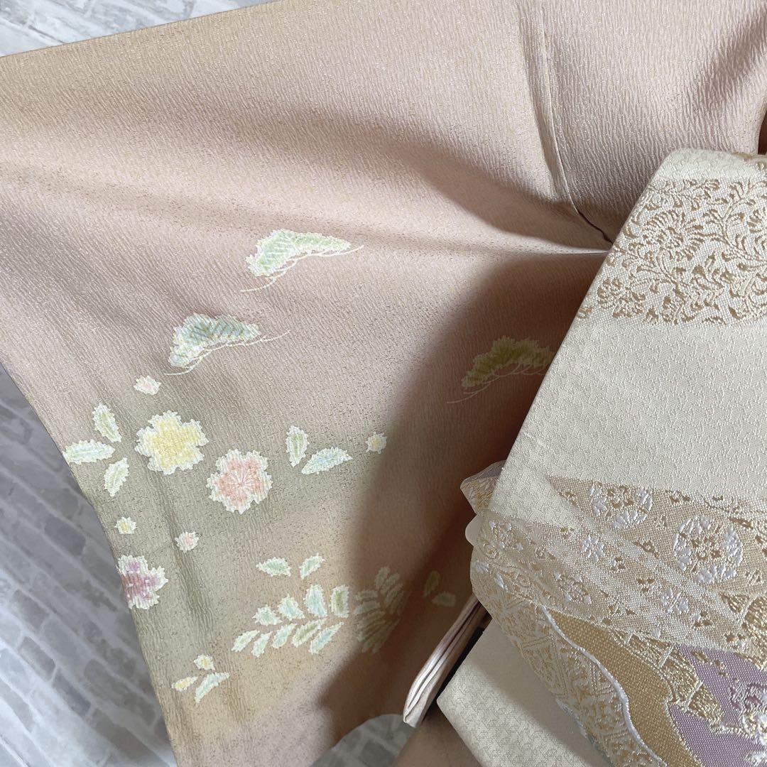 訪問着　フルセット　桜　絞り　パールトーン加工　春らしい　入学式　卒業式　P4