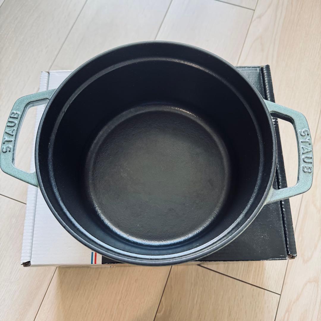 STAUB ストウブ ピコ・ココット ラウンド セージグリーン 20cm