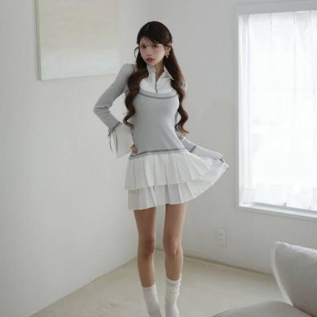 20 美品　RANDY プリーツ　ワンピース　骨格ウェーブ　参戦服