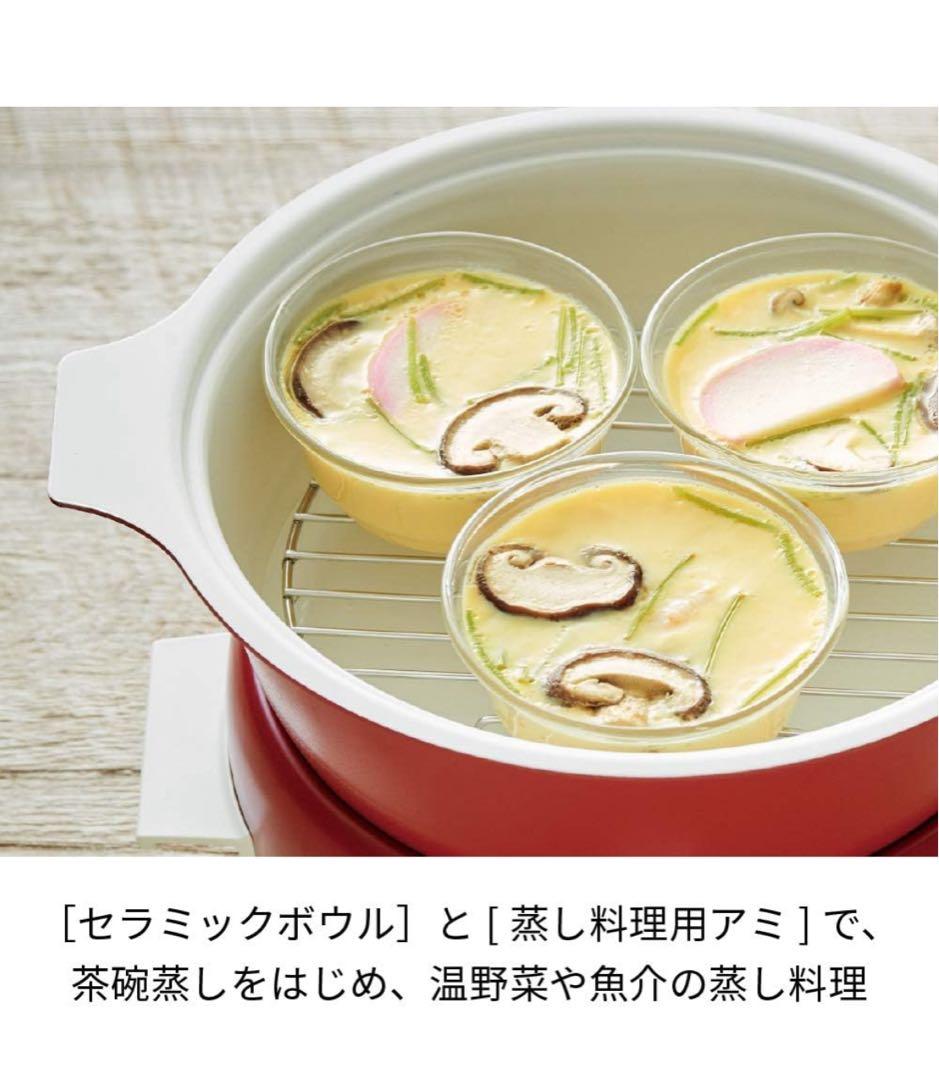 未使用　レコルト　ポットデュオタント　別売りグリルプレート付き　レッド