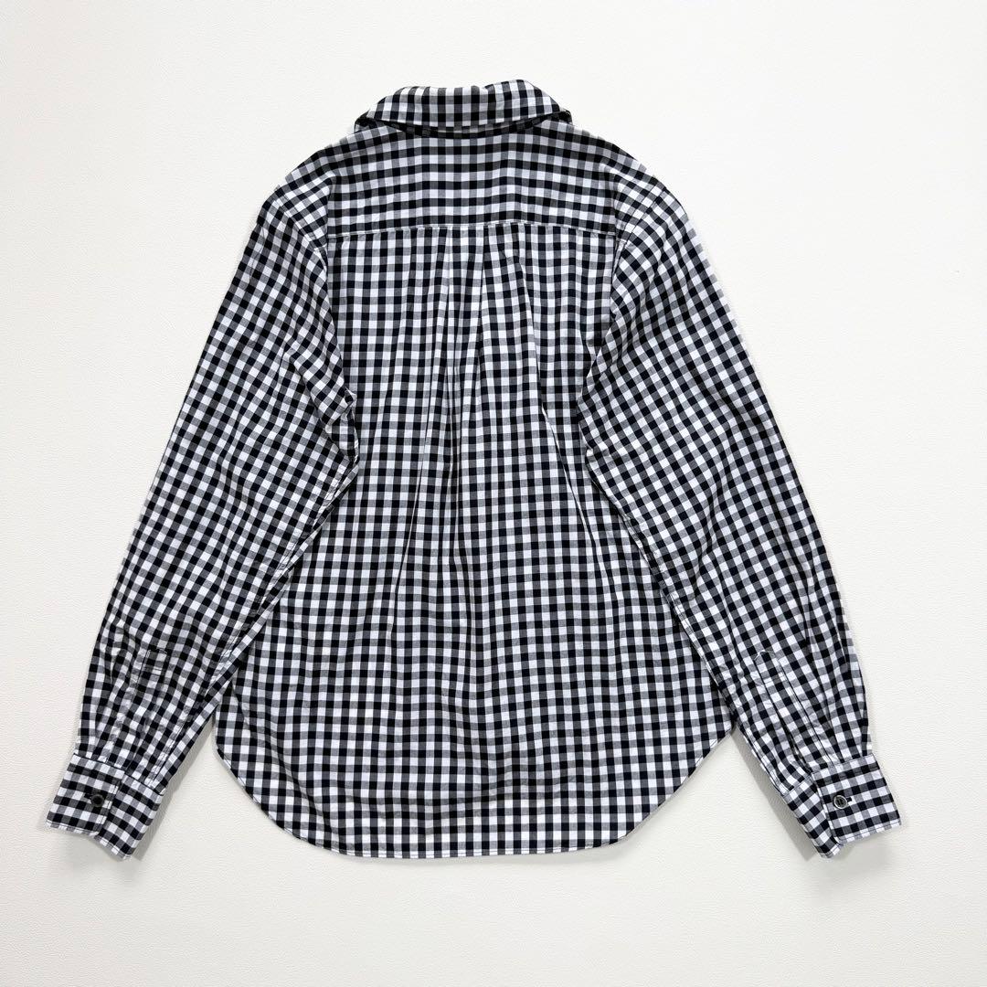 美品　ブラックコムデギャルソン　ラウンドカラー　パッチワーク　チェック　ドット