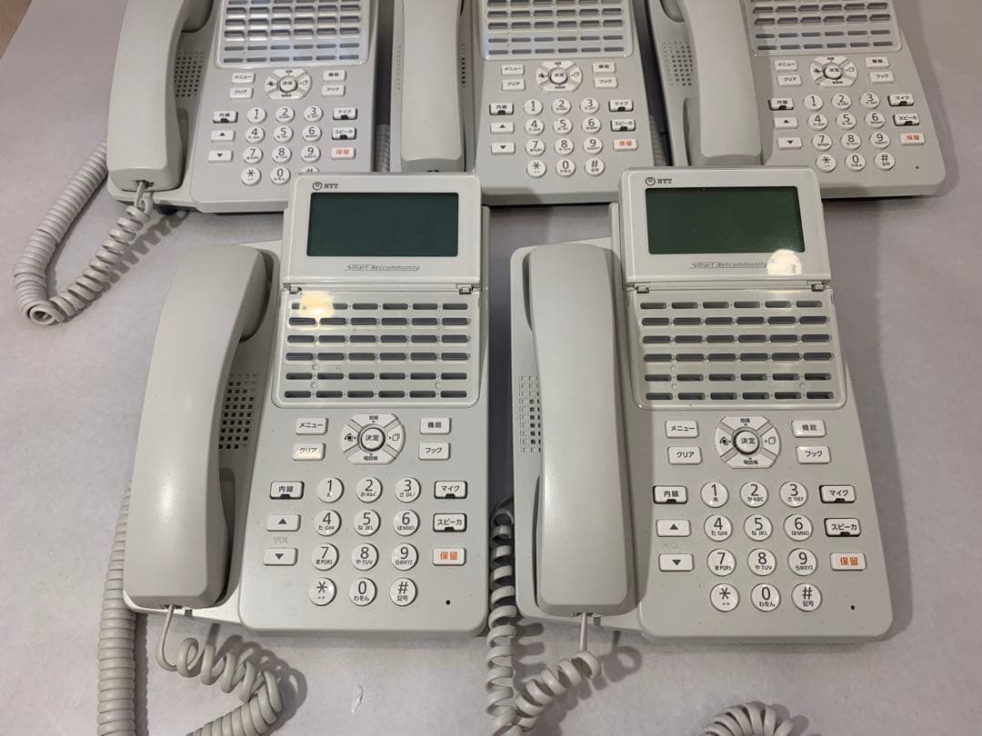★NTT ビジネスフォン αN1×5台・主装置 N1S-ME-1・取り付けステー
