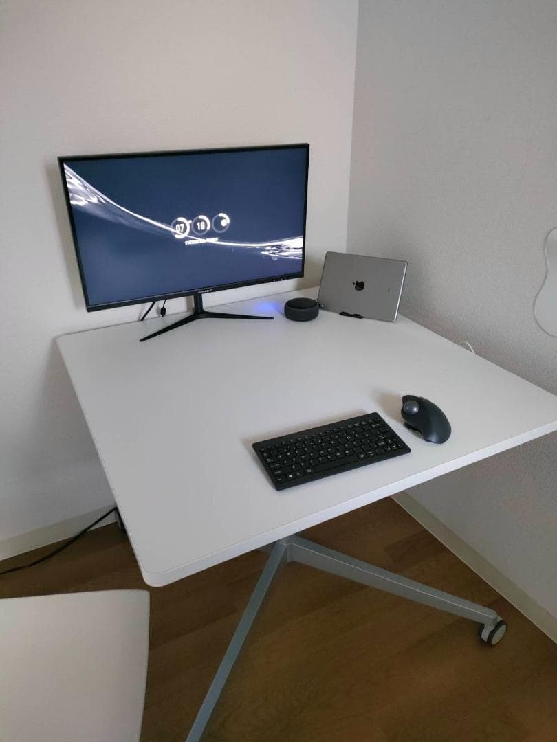 良品✨ミニマム１４万円・良品】白 お洒落 ホワイト★ダイニングPC事務机