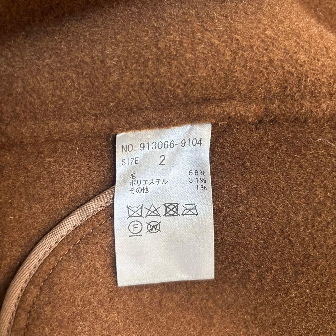 極美品✨N.O.R.C ノーク リバーコート ノーカラー ベルト付 ブラウン M