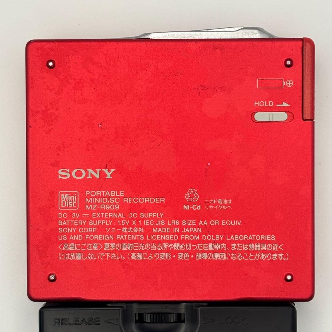 SONY MZ-R909 ソニー MDウォークマン レッド MDレコーダー