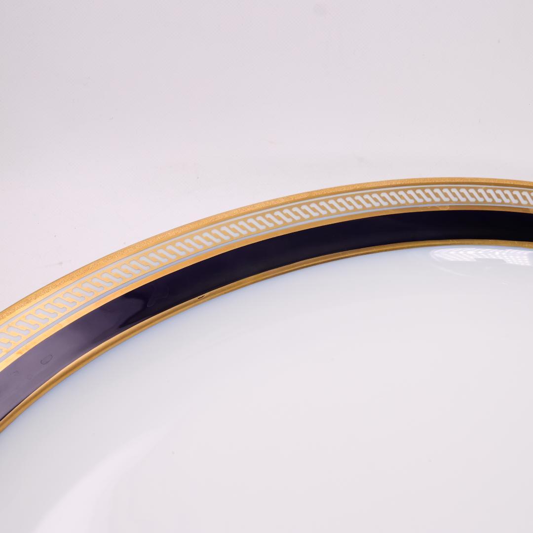 大倉陶園　リミテッドエディション　オーバルプレート 　瑠璃金彩 　大皿