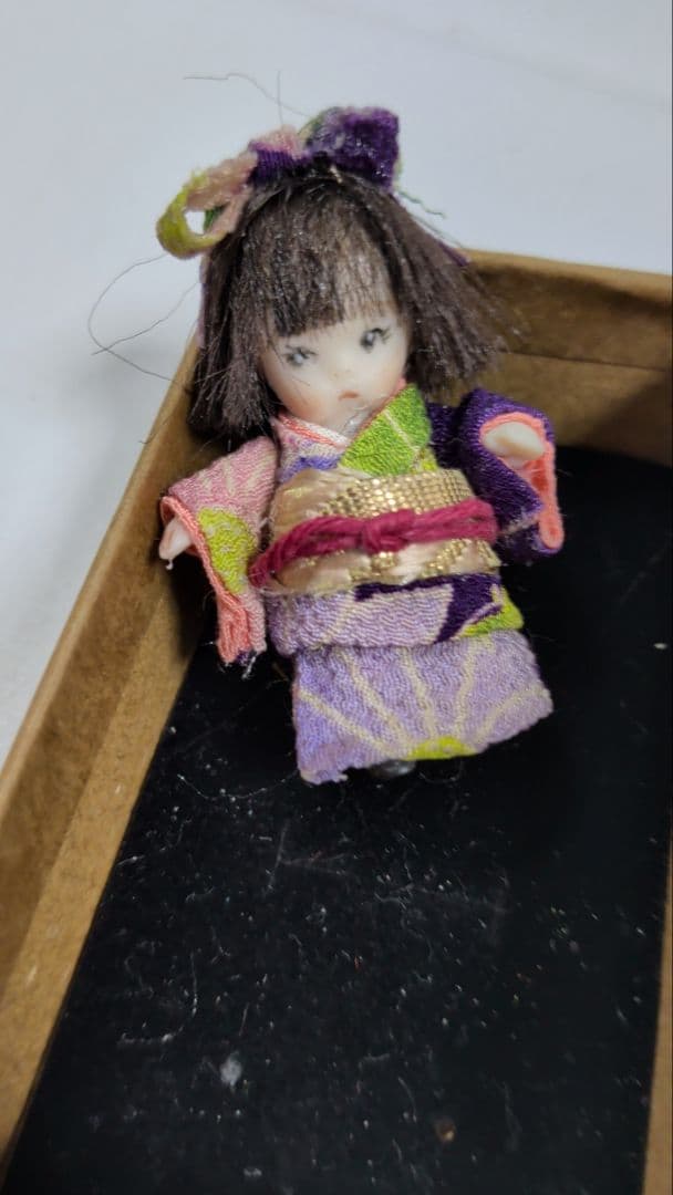 ちびくま工房　パティちゃん　古布を着る　4.5センチ