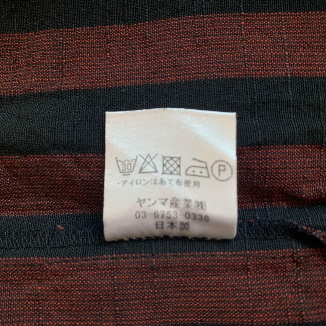 ヤンマ産業　YAMMA 会津木綿ブラウス　エンジ　背中タック　ゆったり