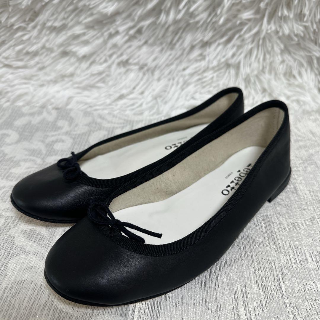 うーやん 【美品】Repetto ブラック バレエシューズ　36 23cm