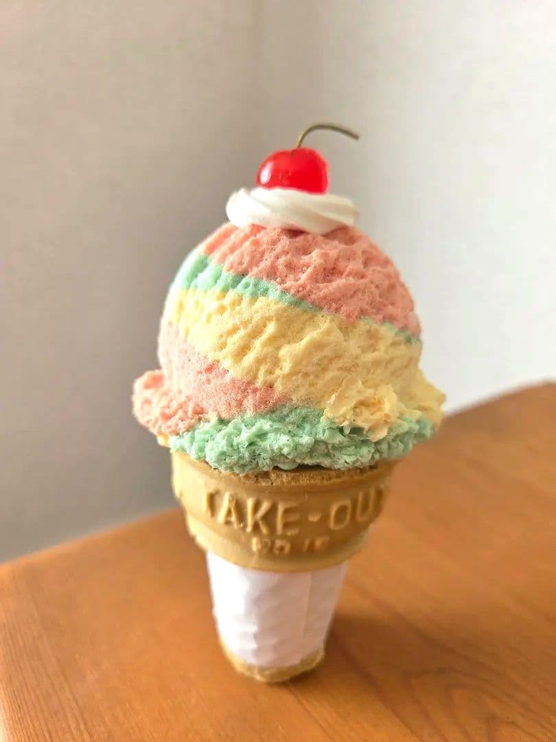 アイスクリームとキャンディー指輪のセット 食品サンプル フェイクスイーツ