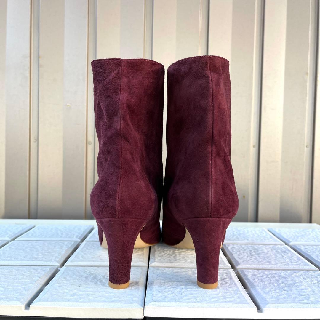 新品 38 NEBULONI E. ネブローニ　ショートブーツ　ボルドー　24