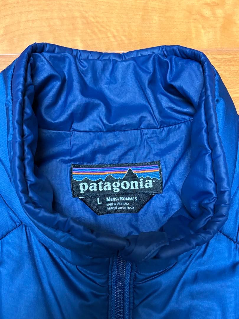patagonia ダウンベスト L 青