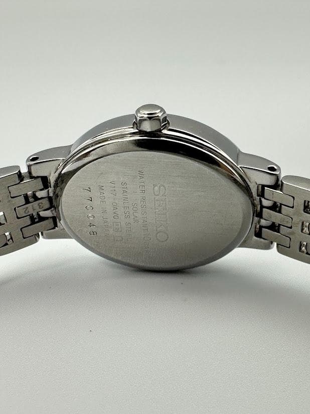 SEIKO エクセリーヌ V117-0AV0 腕時計 ソーラー オーバル 921