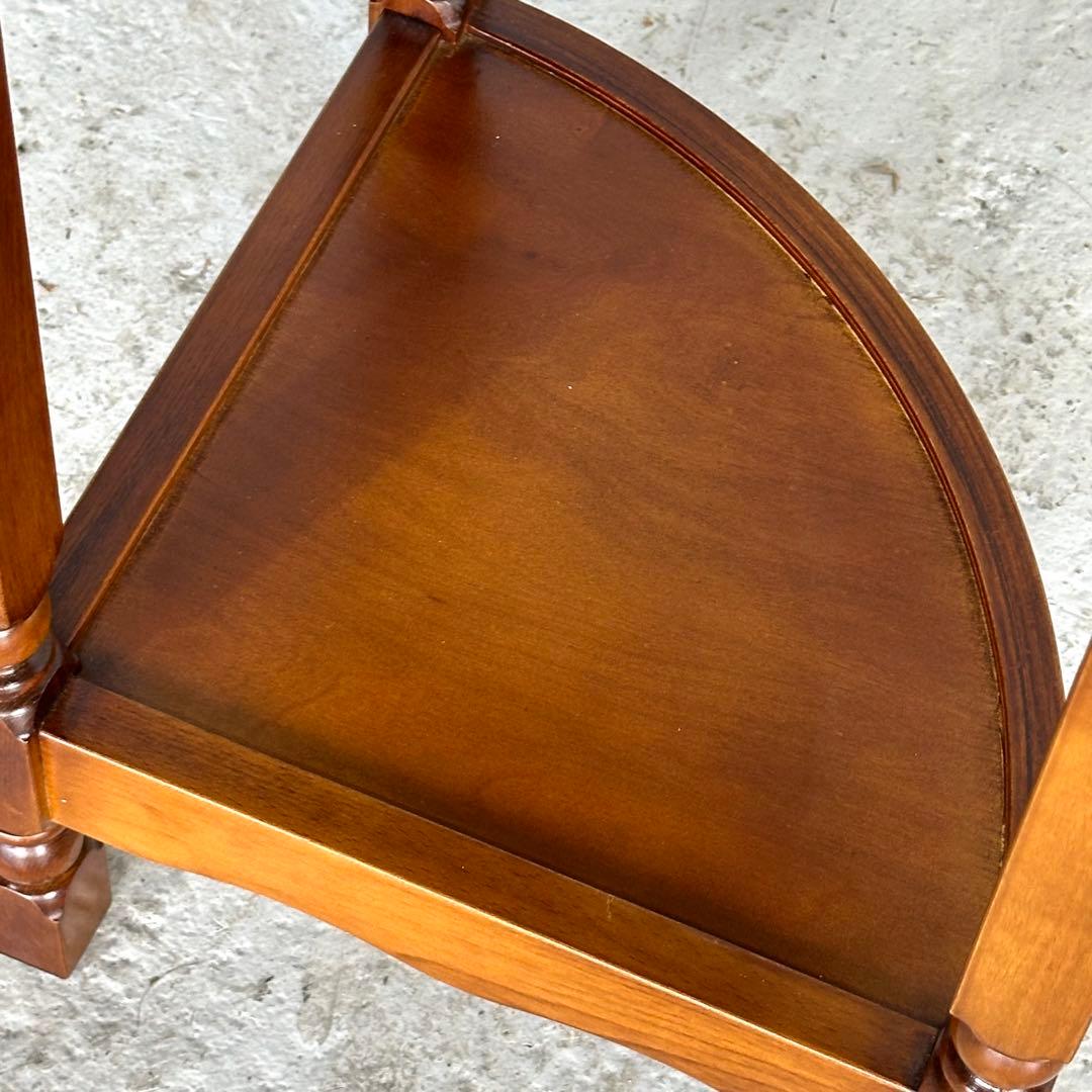 ✦80年代✦ 昭和レトロ 純喫茶の片隅にありそうな 木製コーナーテーブル 花台