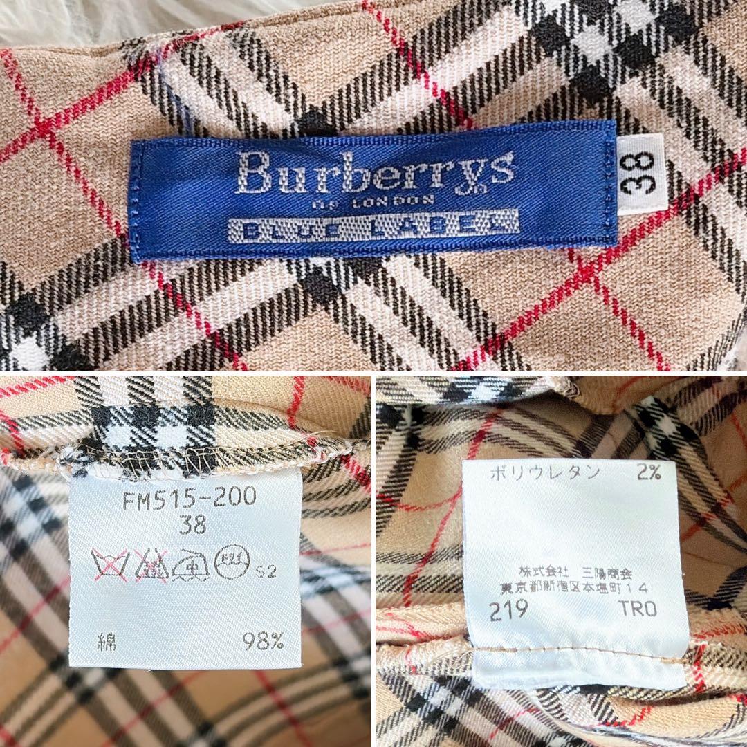 美品✨【バーバリーズブルーレーベル】ノースリーブワンピース ノバチェック 38