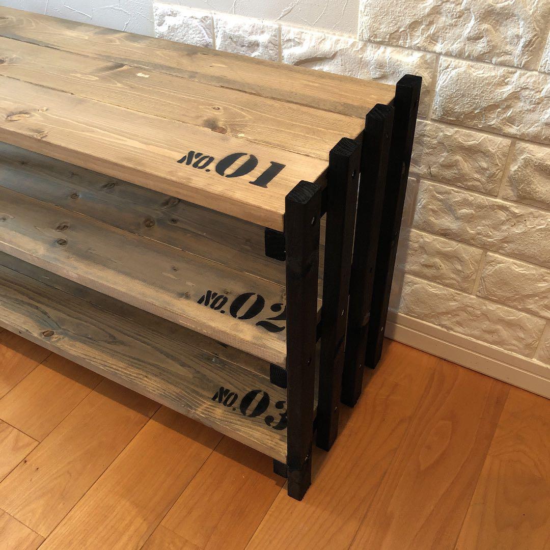 ★ 多目的3段ラック & 収納ラック & シェルフ & シューズラック ★