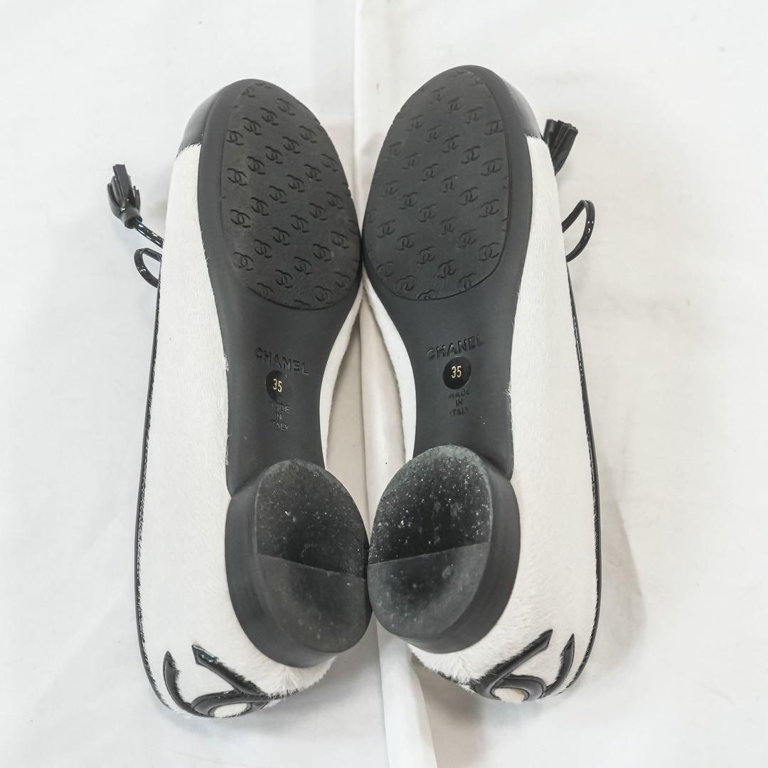 ☆美品☆ CHANEL ココマーク フラットシューズ 35 ホースヘア　ハラコ