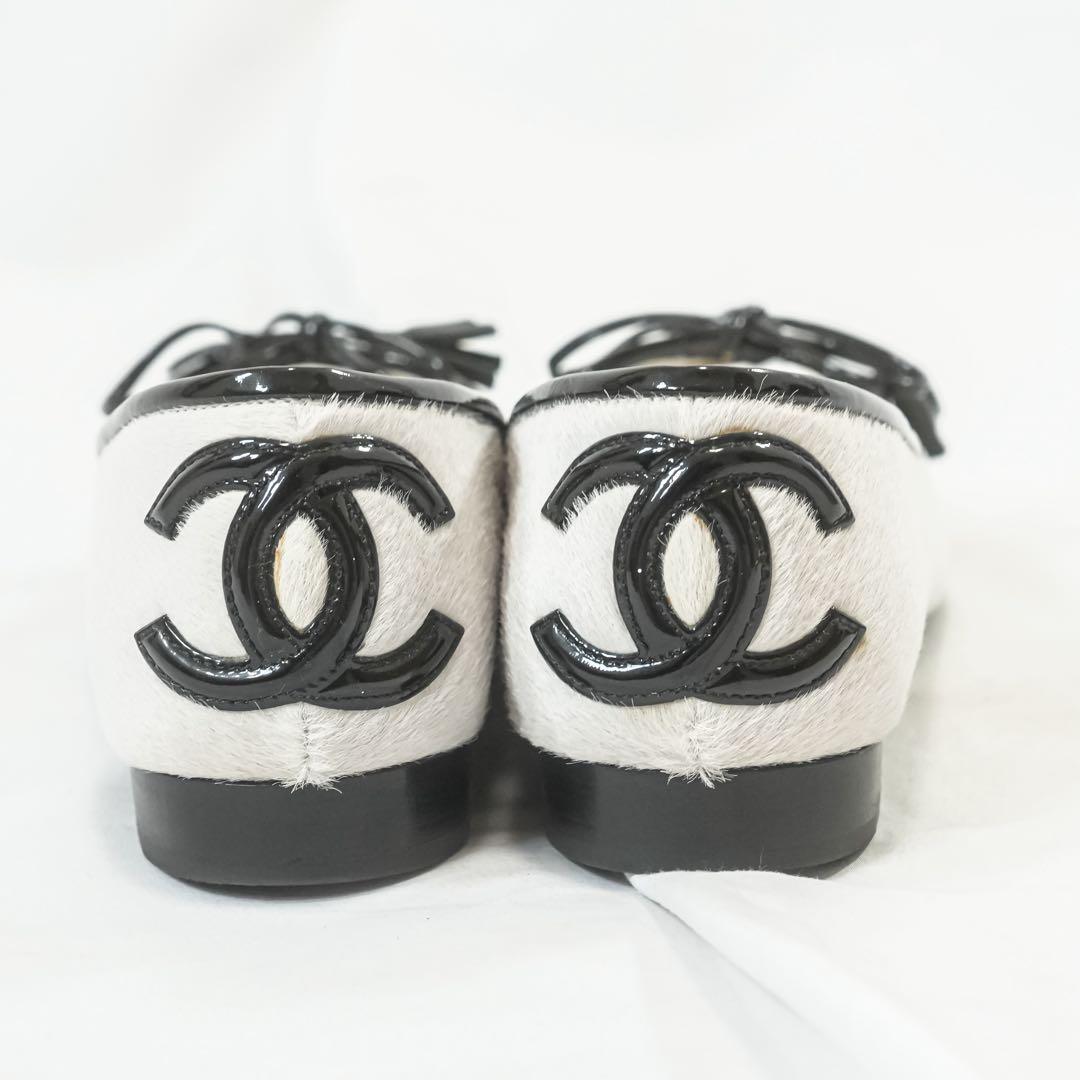 ☆美品☆ CHANEL ココマーク フラットシューズ 35 ホースヘア　ハラコ