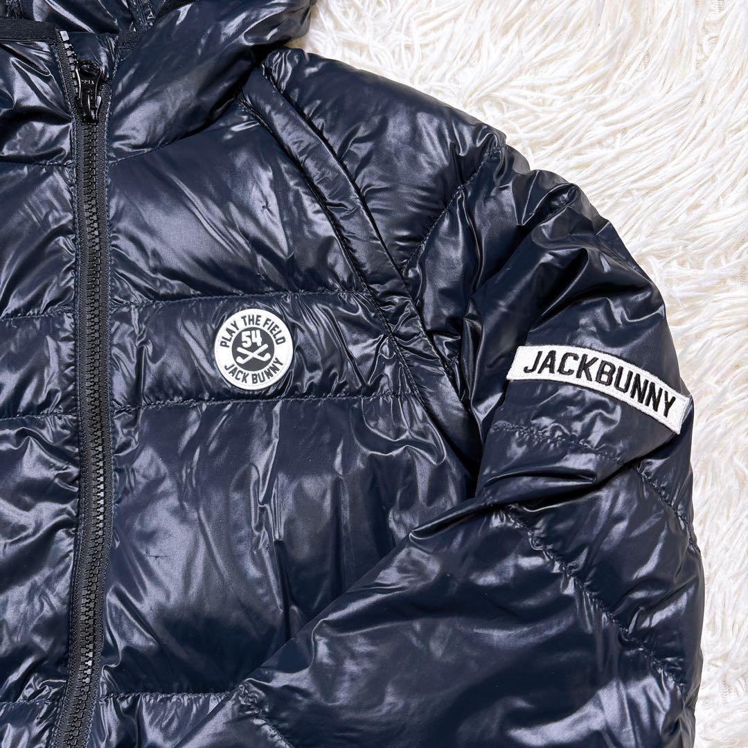 【レディース1⭐️格安】ジャックバニー　ダウンジャケット　ゴルフ　紺　フード付