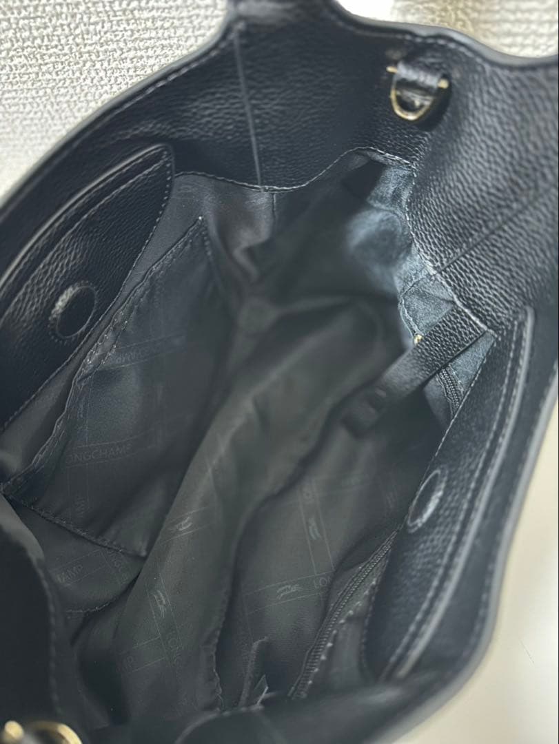 【新品】ロンシャン LE FOULONN S ハンドバッグ　黒レザー肩掛け