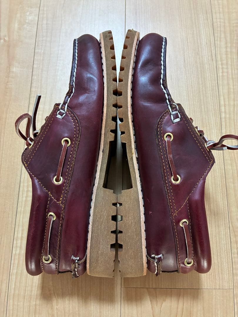 ティンバーランド　3eye 3アイレット　バーガンディ レザー デッキシューズ