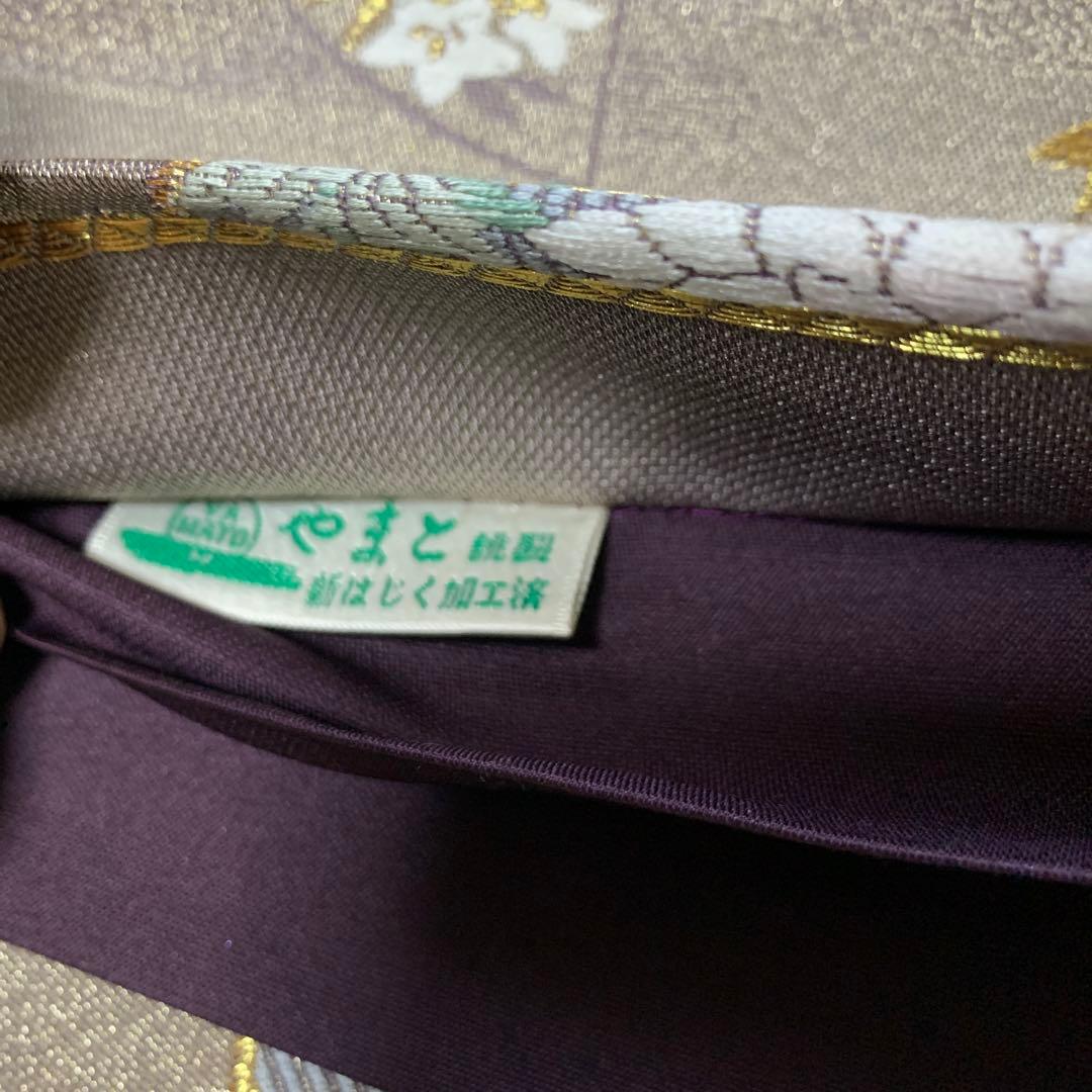 正絹　訪問着　刺繍　袋帯　セット