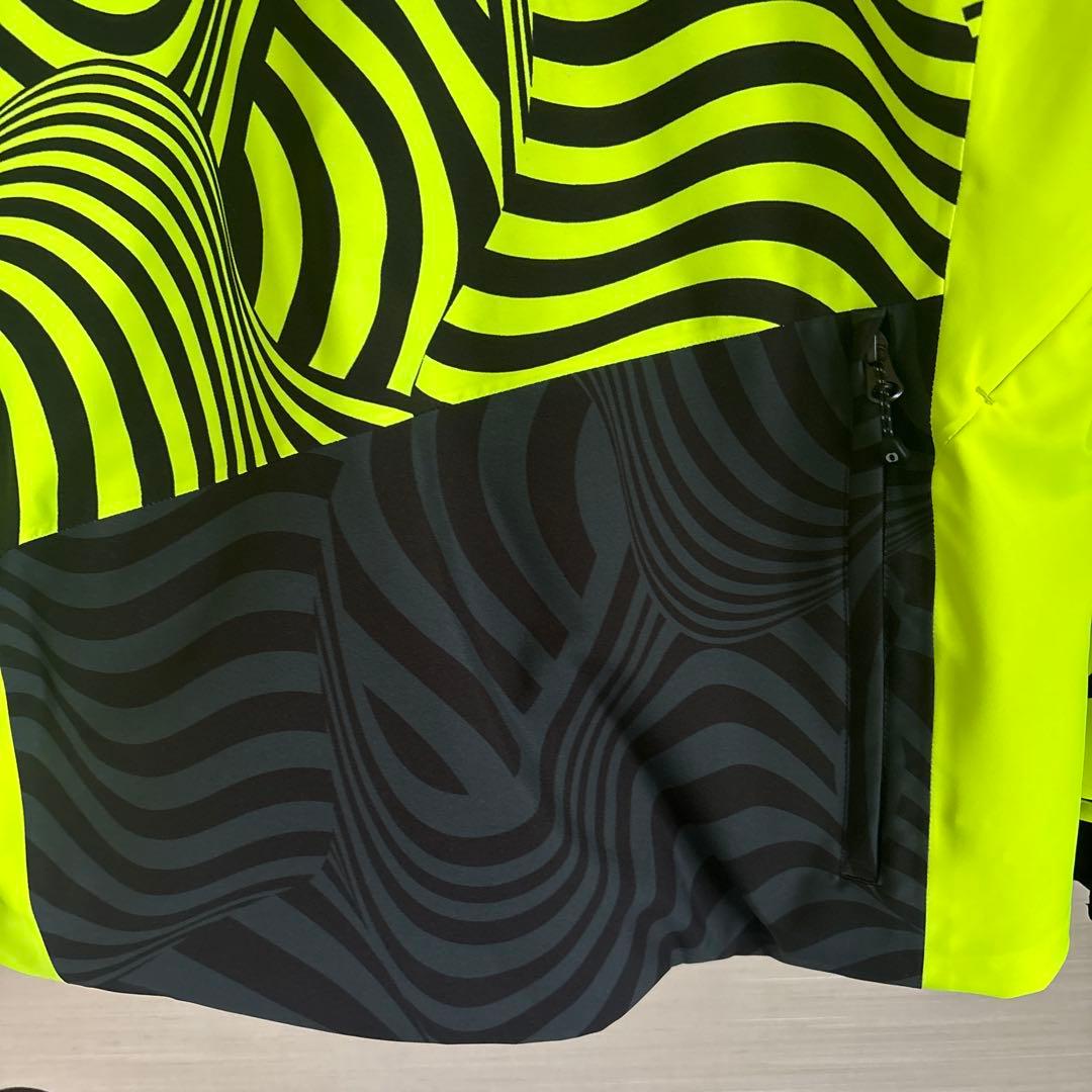 ゆう　オンヨネ　スキーウェア 男性用 蛍光イエロー黒　ゼブラカラー