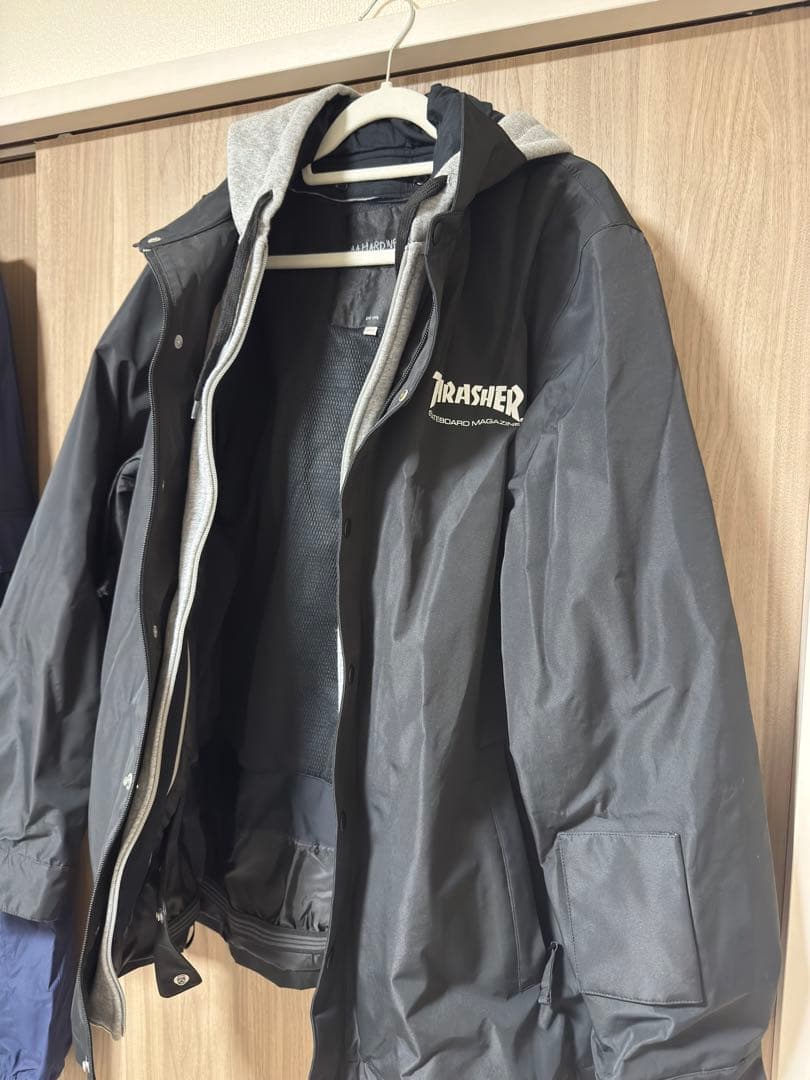 AA hardwearTHRASHER コーチジャケット ブラック