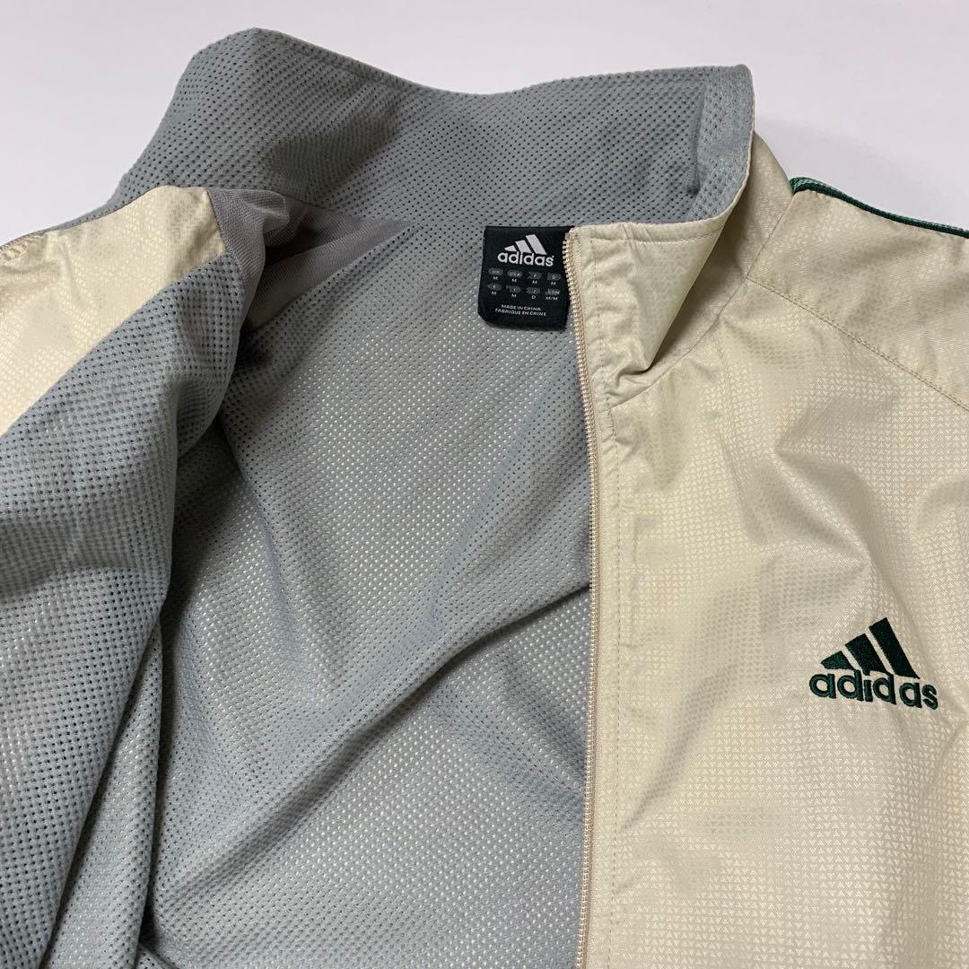 アディダス　ＬＬ　ウインドブレーカー　上下　セットアップ　ベージュ　サイドロゴ