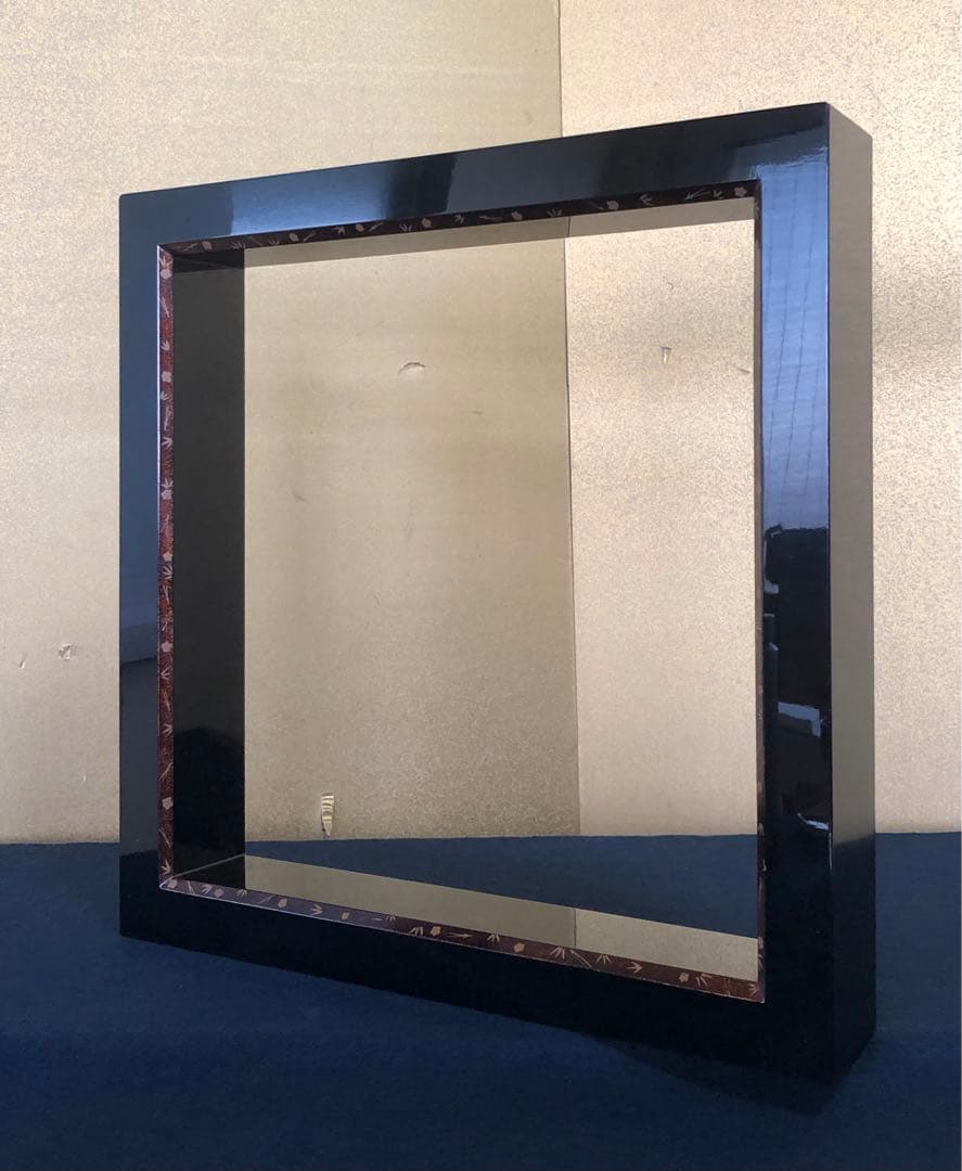 《R》茶道具 黒真塗 梨地 松竹梅 炉縁 木箱　260205く5