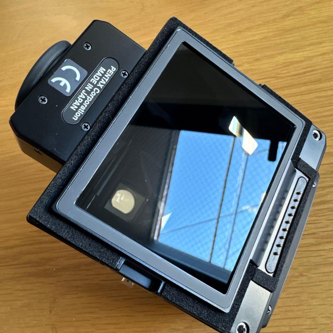 【美品・OH済】PENTAX 67Ⅱ AEファインダー ウッドグリップ付