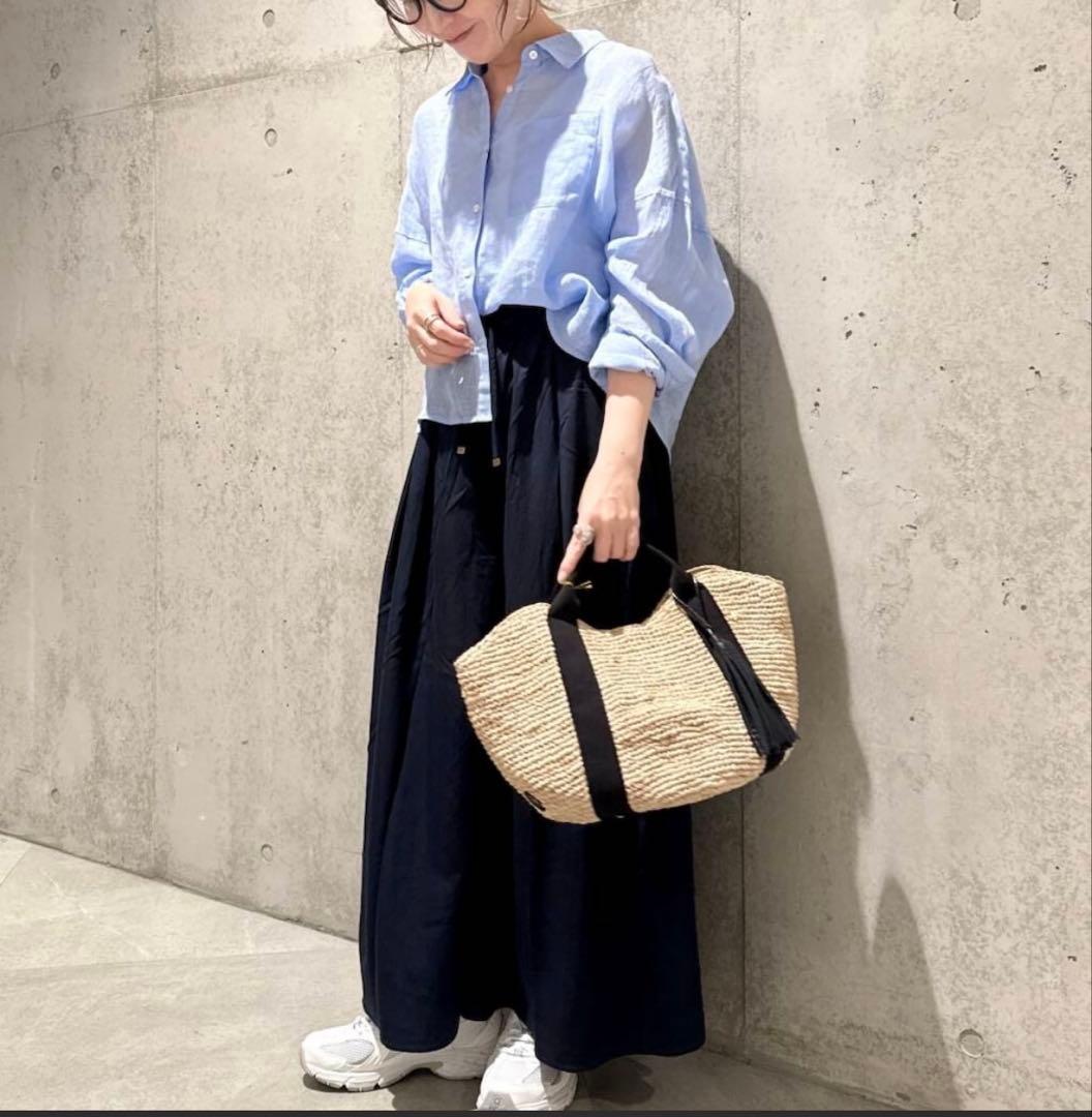 ヴィオラドーロ　かごバック VIOLAd'ORO ラフィア　黒