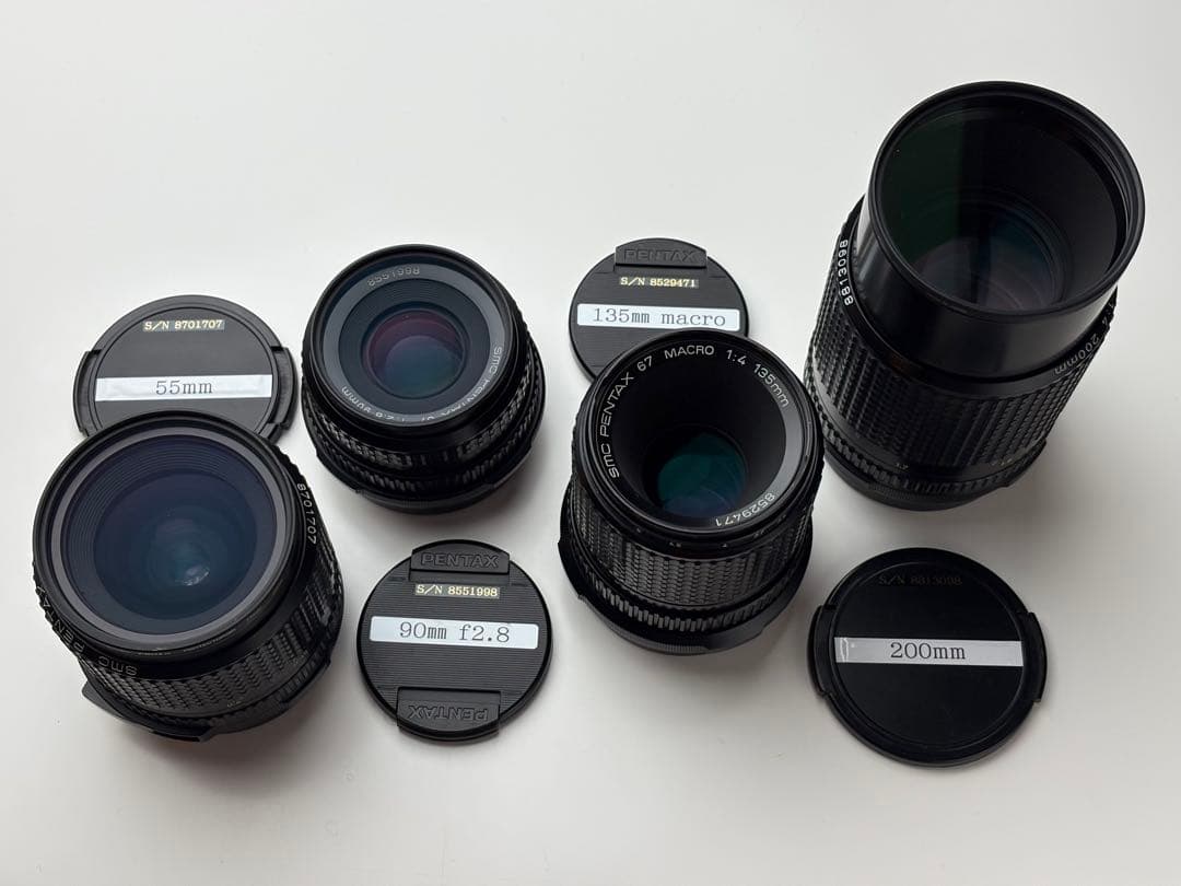 PENTAX ペンタックス 67 レンズセット 55、90、135、200mm