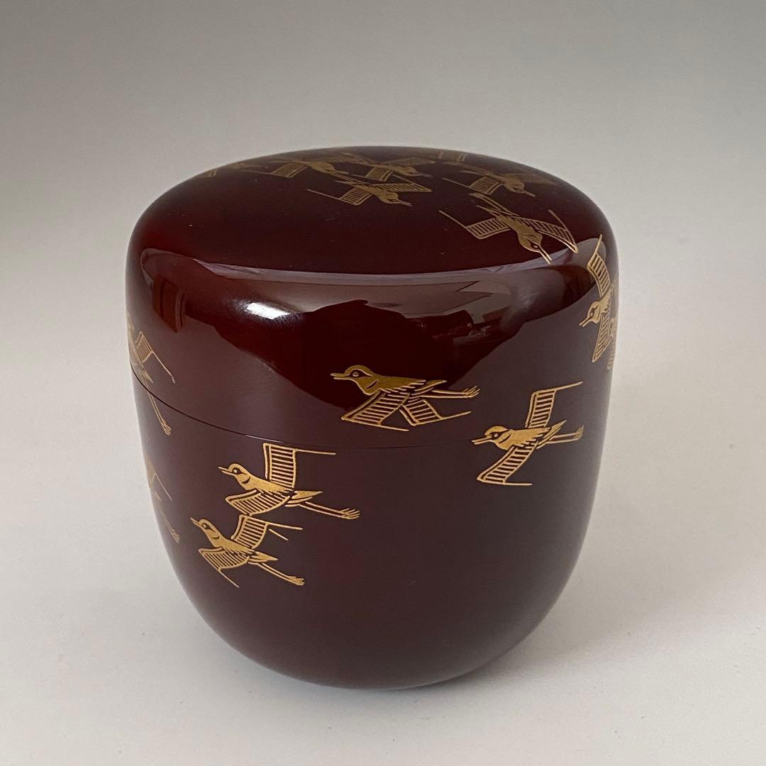 ◆輪島塗 大棗 千鳥 平野桂山 茶道具 美品